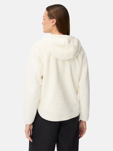 CAMEL ACTIVE Kapuzenpullover mit halbem Reißverschluss in Weiß