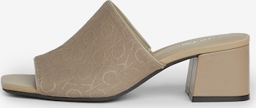 Mule Calvin Klein en beige : devant