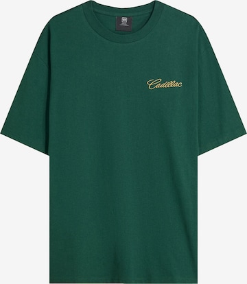 T-Shirt 'Cadillac' Bershka en vert : devant
