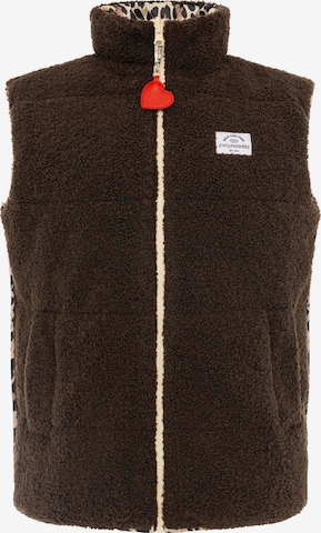 Gilet 'leo Teddy' Zwillingsherz en marron : devant