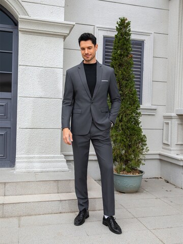 YOUTHUP Slim fit Suit 'Drittel' in Grey: front