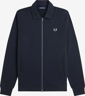 Sweat-shirt Fred Perry en bleu : devant