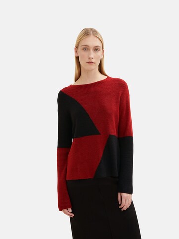 TOM TAILOR Sweter w kolorze czerwony: przód