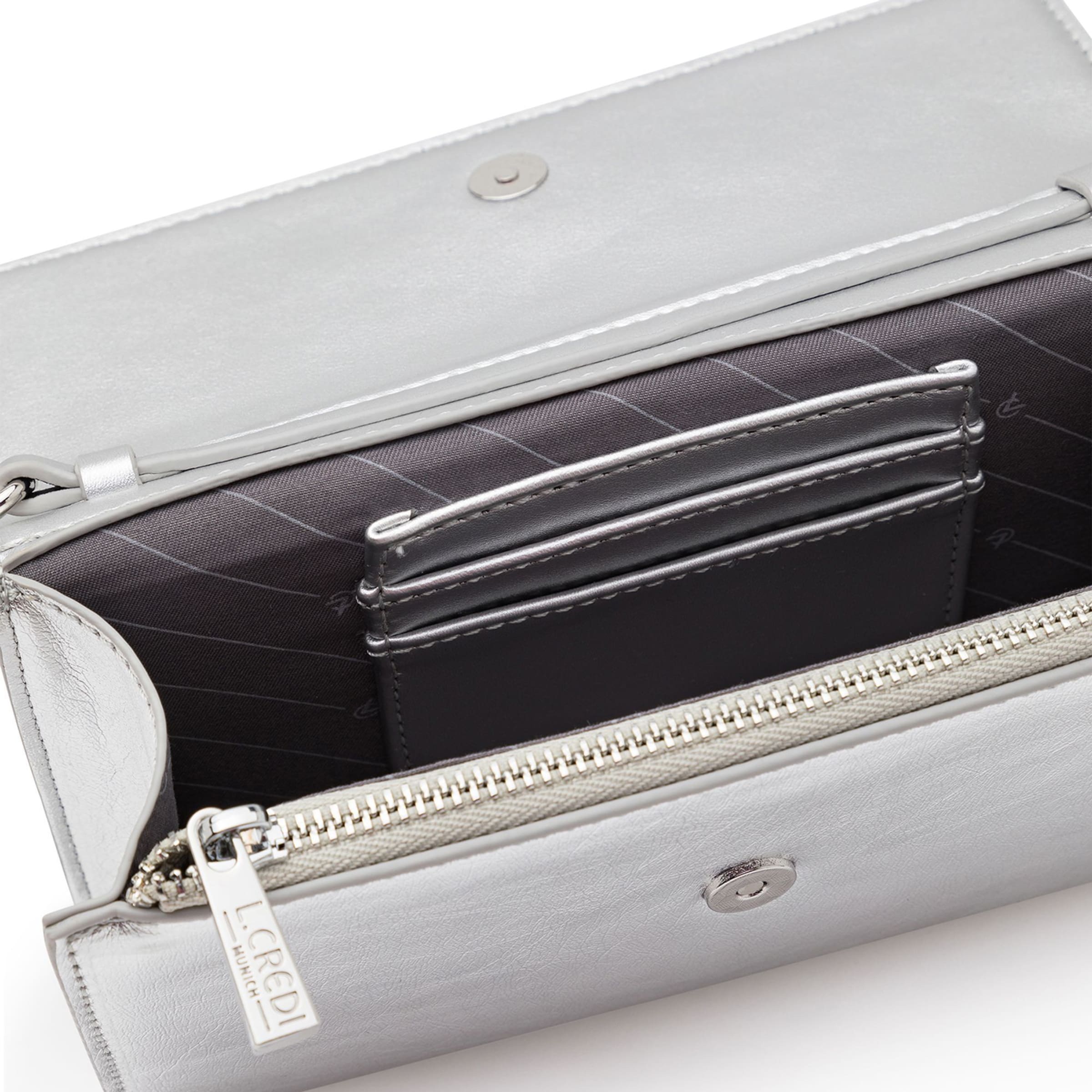 Sac à bandoulière L.CREDI en argent