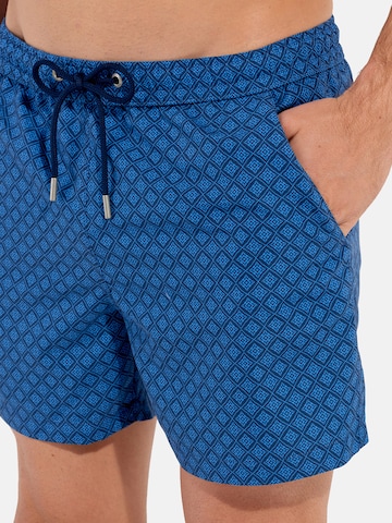 HOM Swimming shorts ' Beach Boxer Hendaye ' in Blue