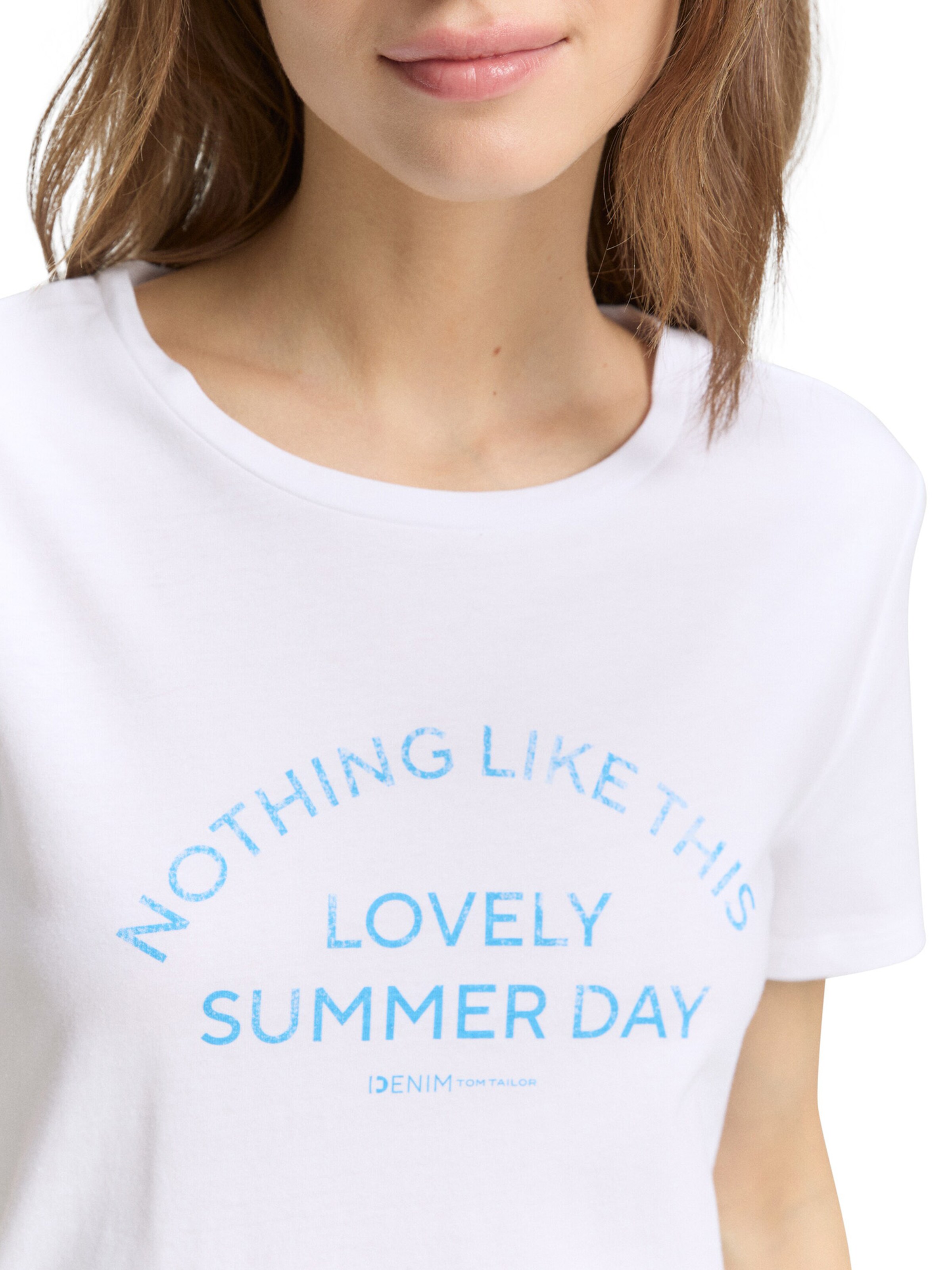 TOM TAILOR DENIM Футболка в Белый