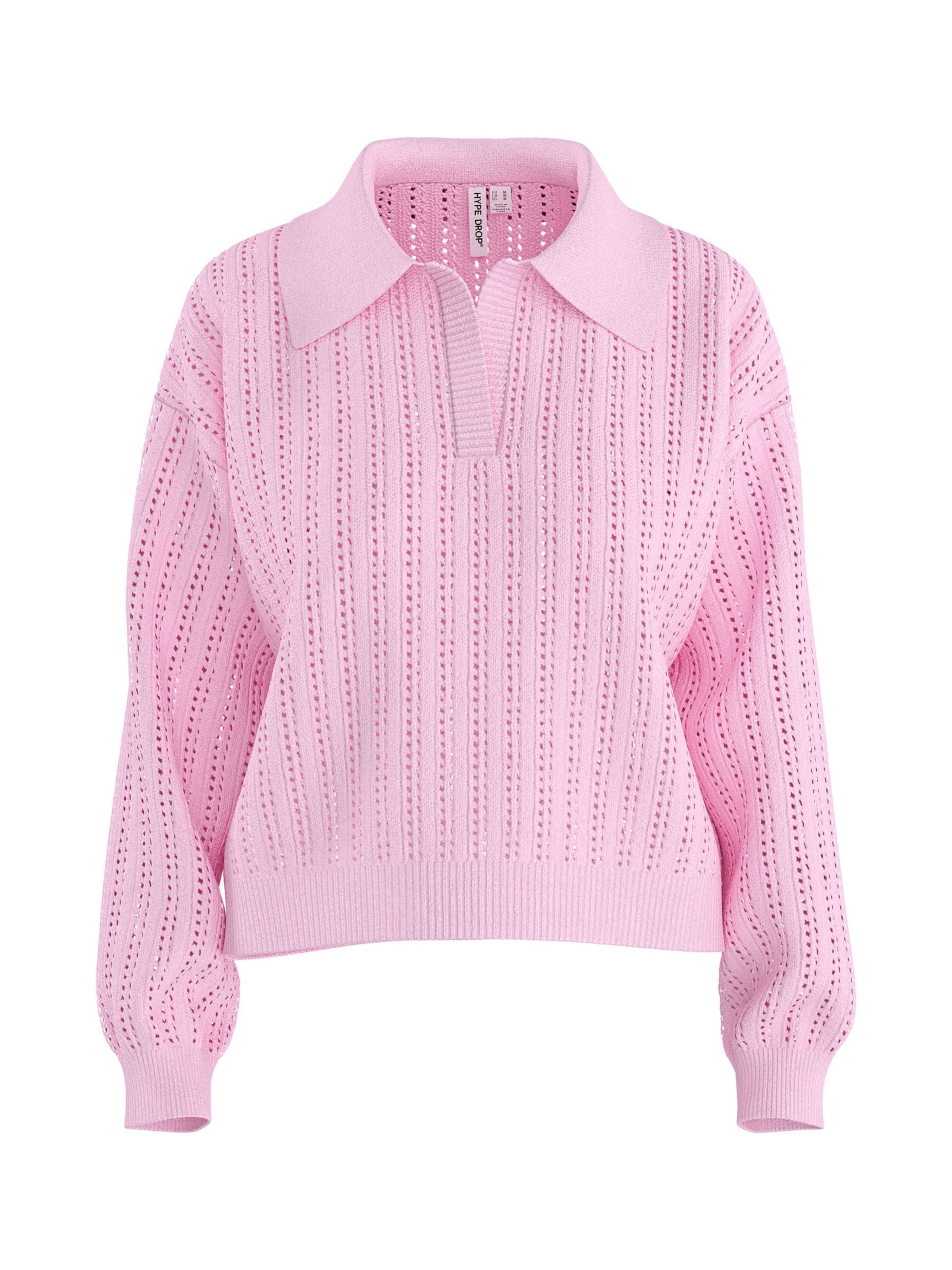HYPEDROP Pullover 'HDOsa' in Pink: Vorderseite