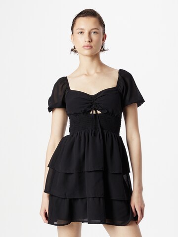 HOLLISTER Φόρεμα 'EMEA' σε μαύρο: μπροστά