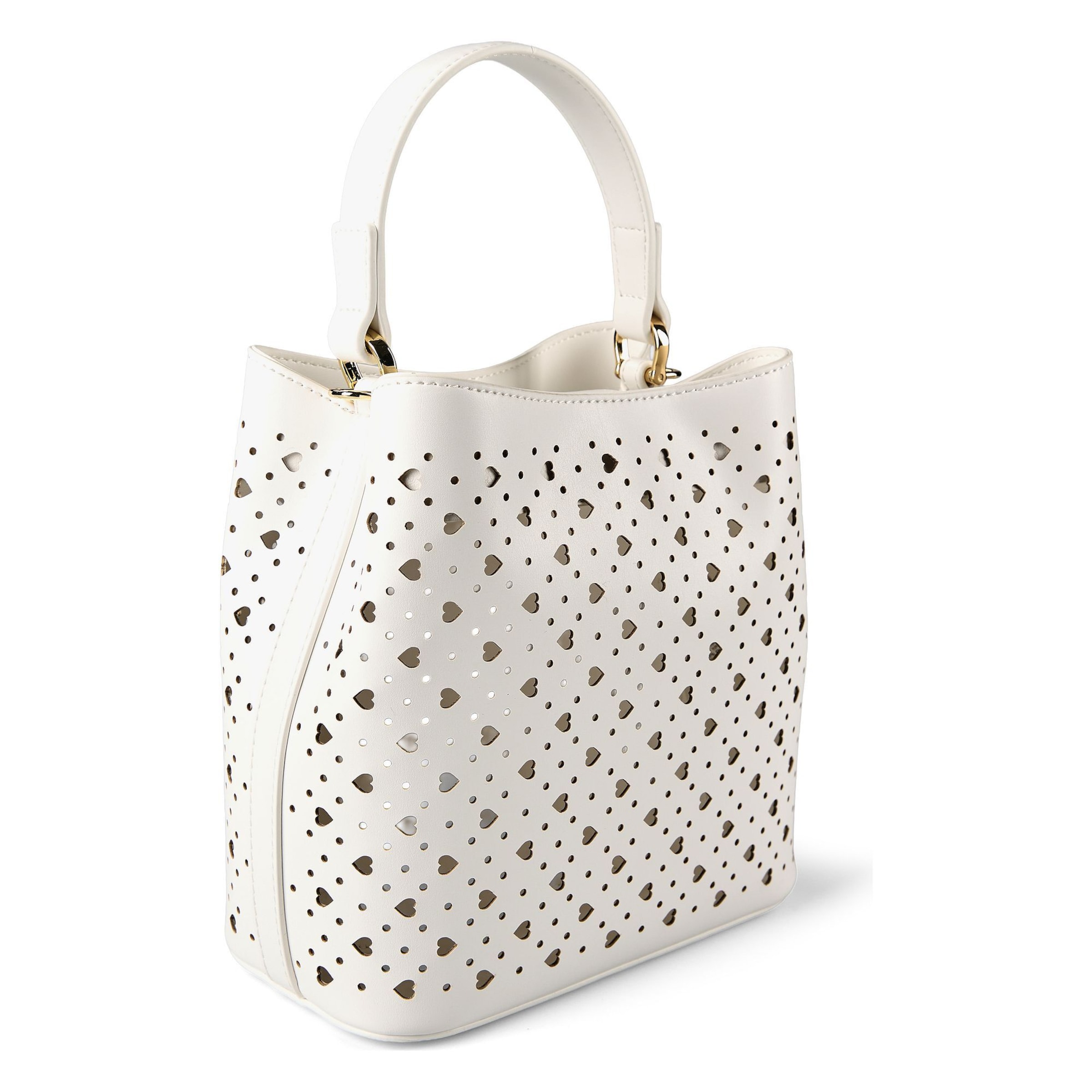 Sac bandoulière 'Basket Laminated' Love Moschino en blanc