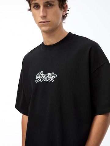 Pull&Bear Тениска в черно