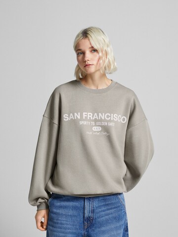 Bershka Sweatshirt in Grau: Vorderseite