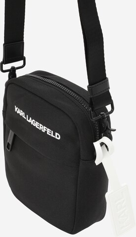 Karl Lagerfeld - Mala de ombro em preto: frente