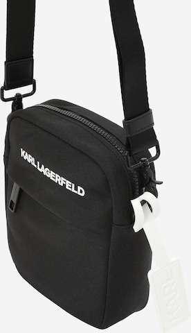 Karl Lagerfeld - Bolso de hombro en negro: frente