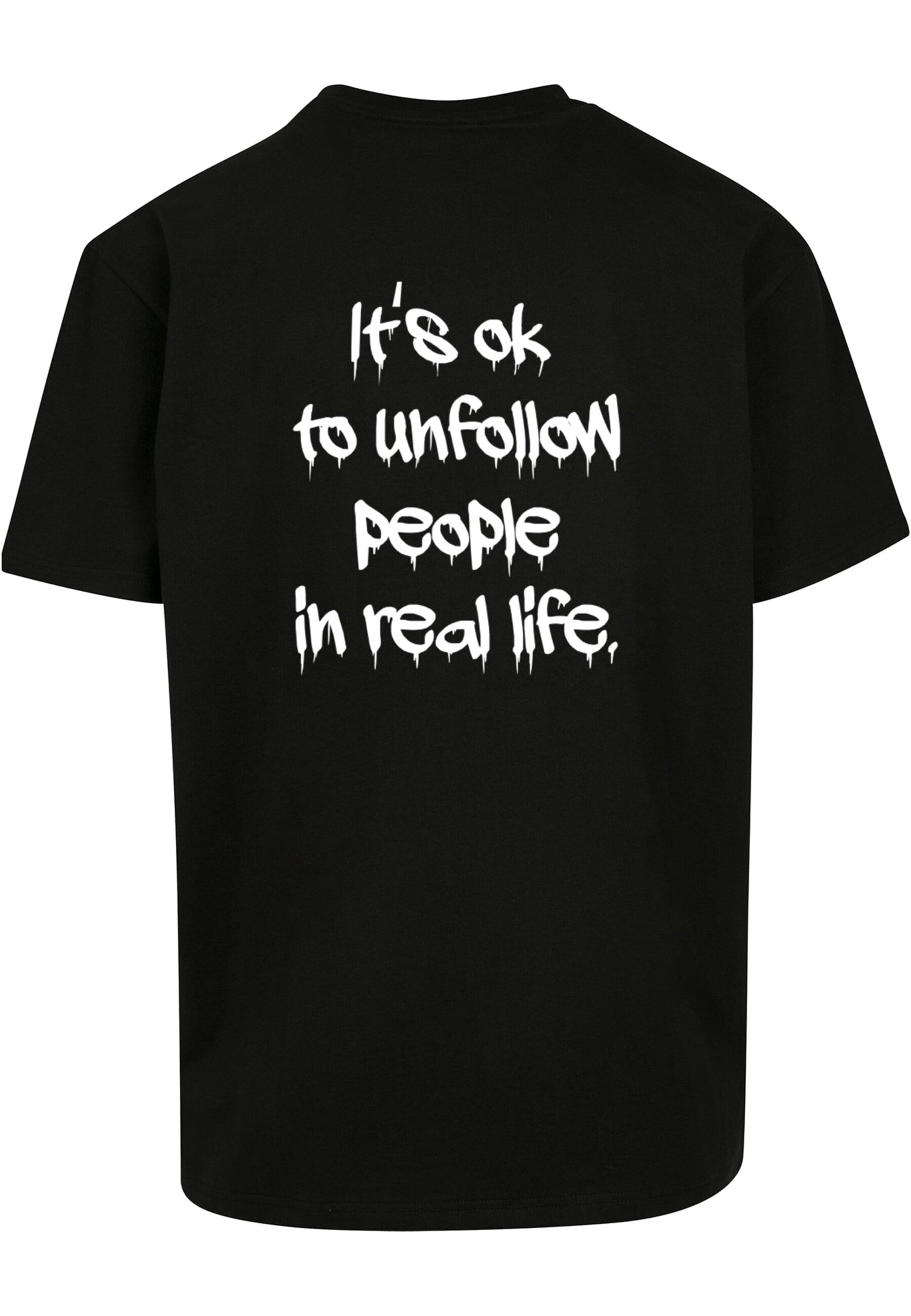 Merchcode Shirt 'Unfollow' in Black