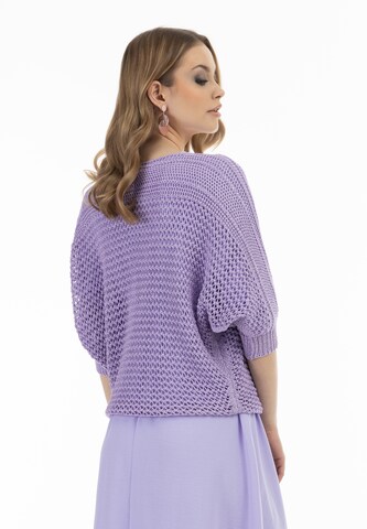 Pullover di faina in lilla