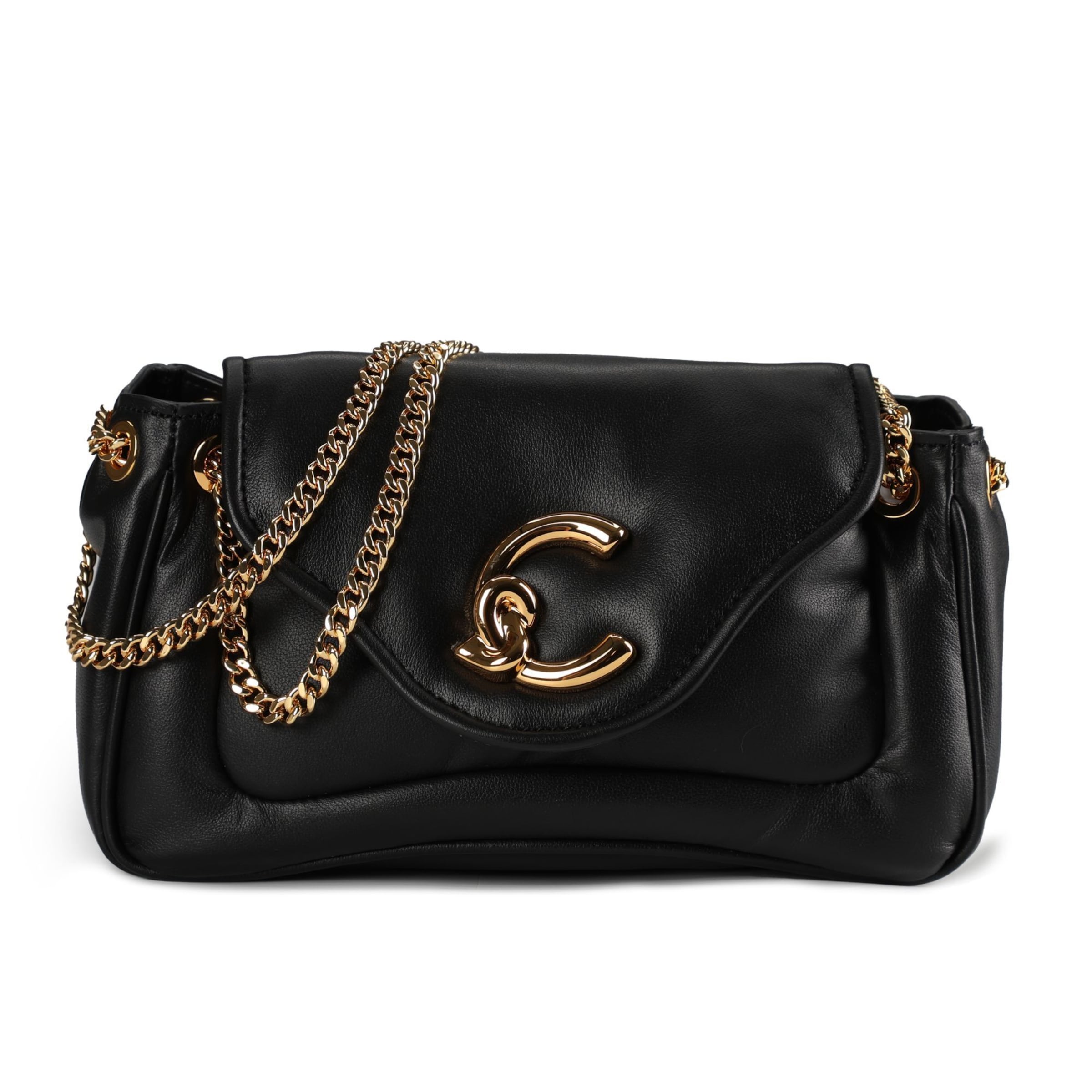 Sac bandoulière 'C-Me Fluffy' Coccinelle en noir : devant