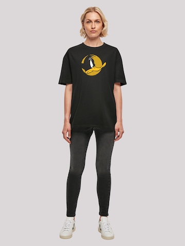 F4NT4STIC T-Shirt 'Daffy Duck Dotted Profile' in Schwarz