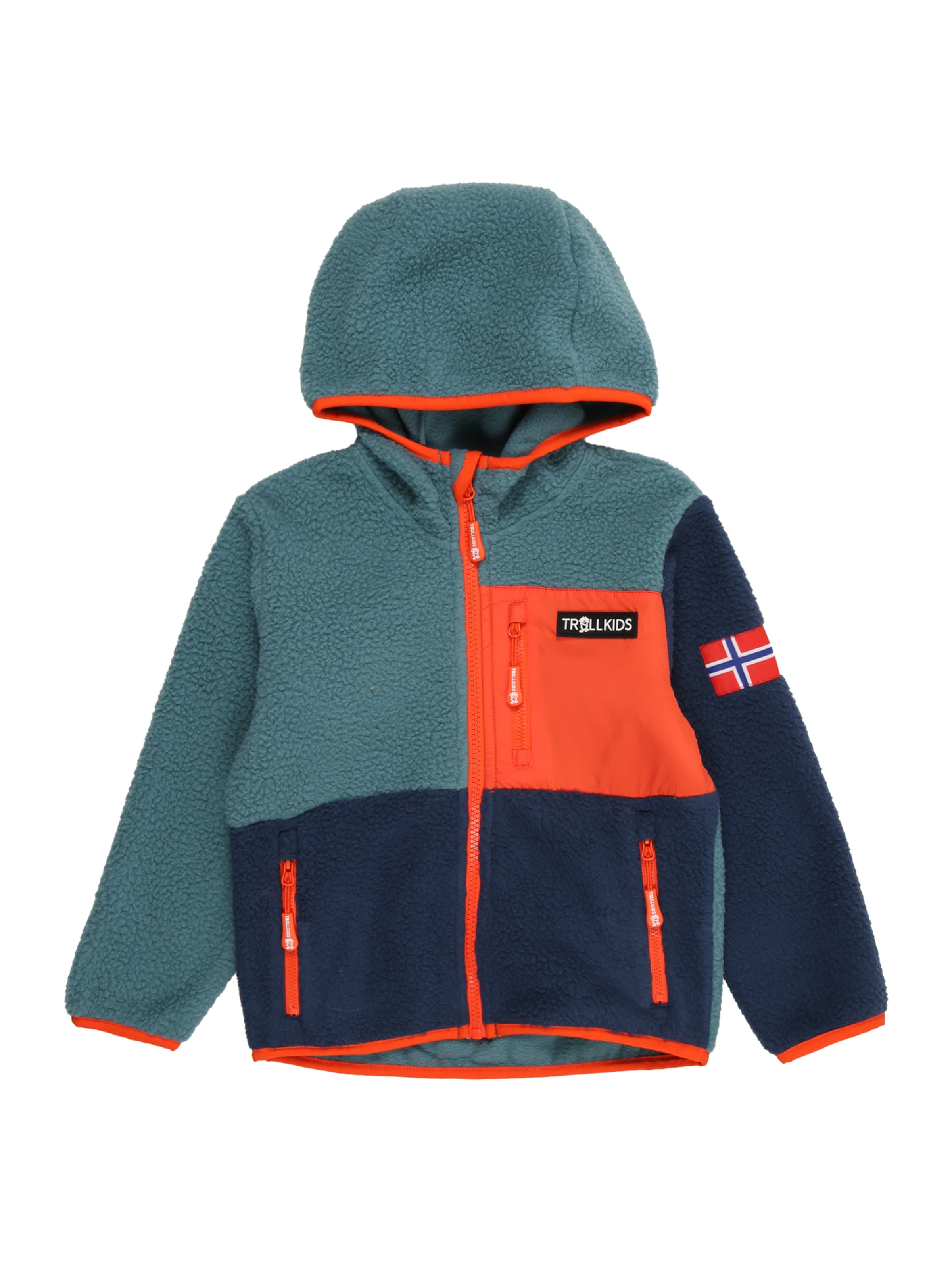 TROLLKIDS Functionele fleece jas 'Aurlandsfjord' in Blauw: voorkant