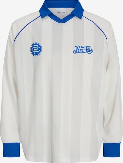 JACK & JONES Paita 'JJPEPSI' värissä ecru / kuninkaallisen sininen / valkoinen, Tuotenäkymä