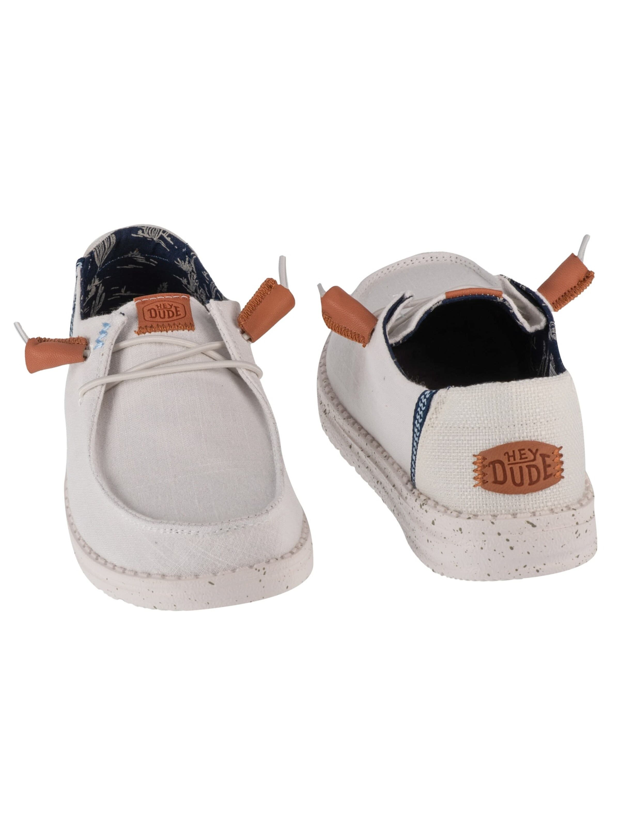 HEY DUDE Moccasin 'Hey Dude Wendy Washed' in White