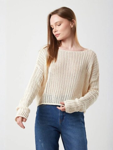 MixRay Sweter 'Pullover' w kolorze beżowy