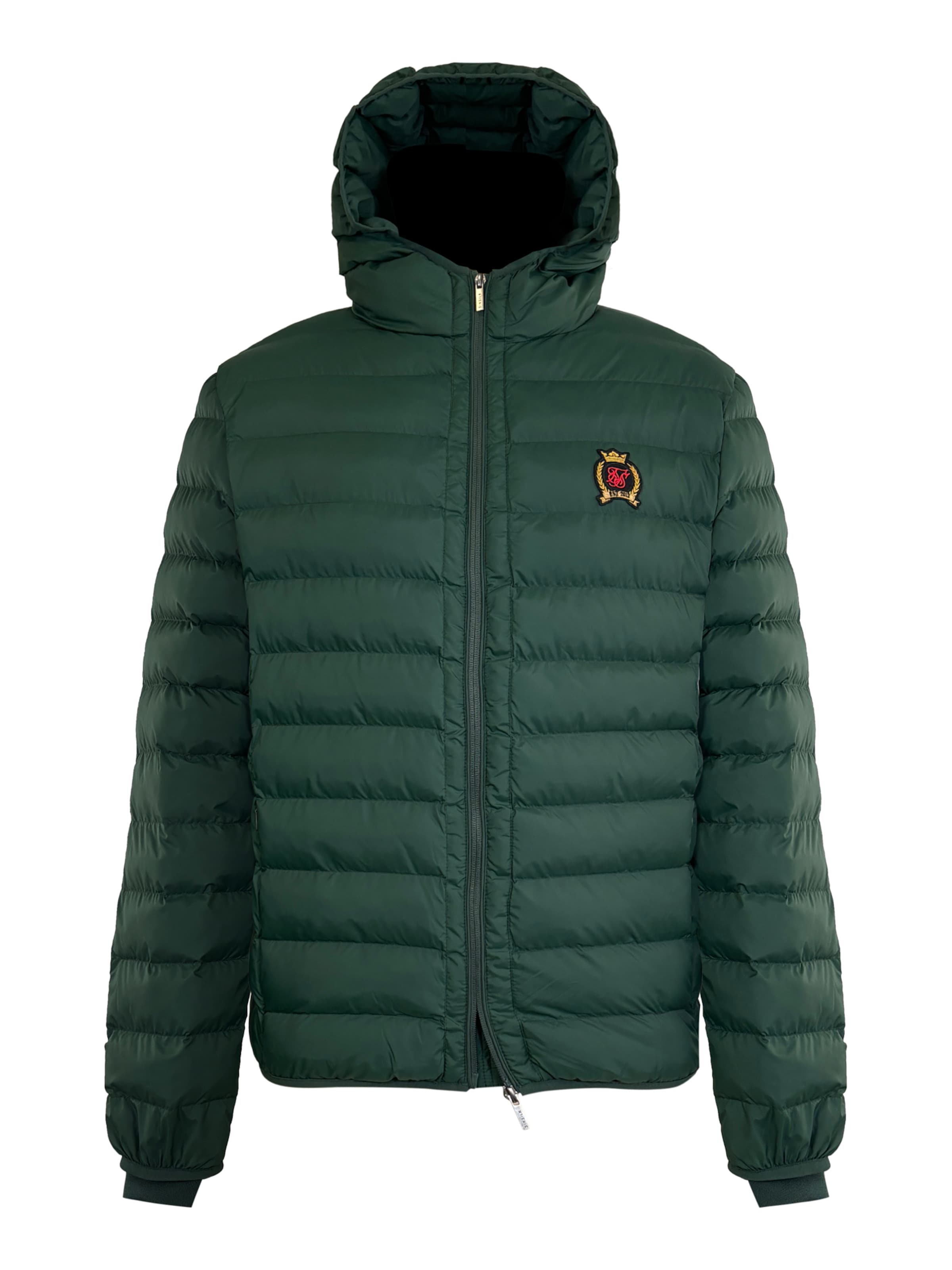 Giacca invernale di SikSilk in verde: frontale