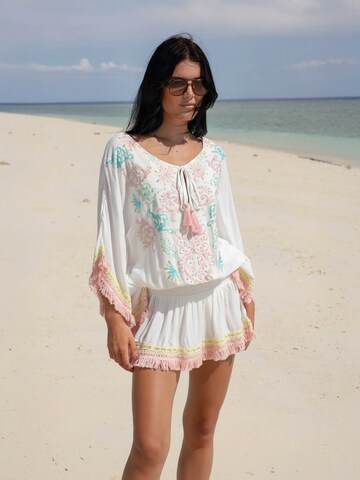 Robe 'Robe Courte Sejla' Miss June en blanc