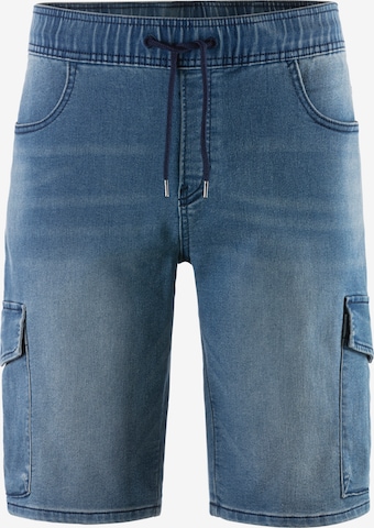 JOHN DEVIN Cargo Jeans in Blue: front