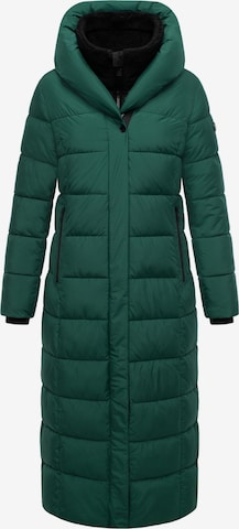MARIKOO Wintermantel 'Pakoraa 16' in Groen: voorkant