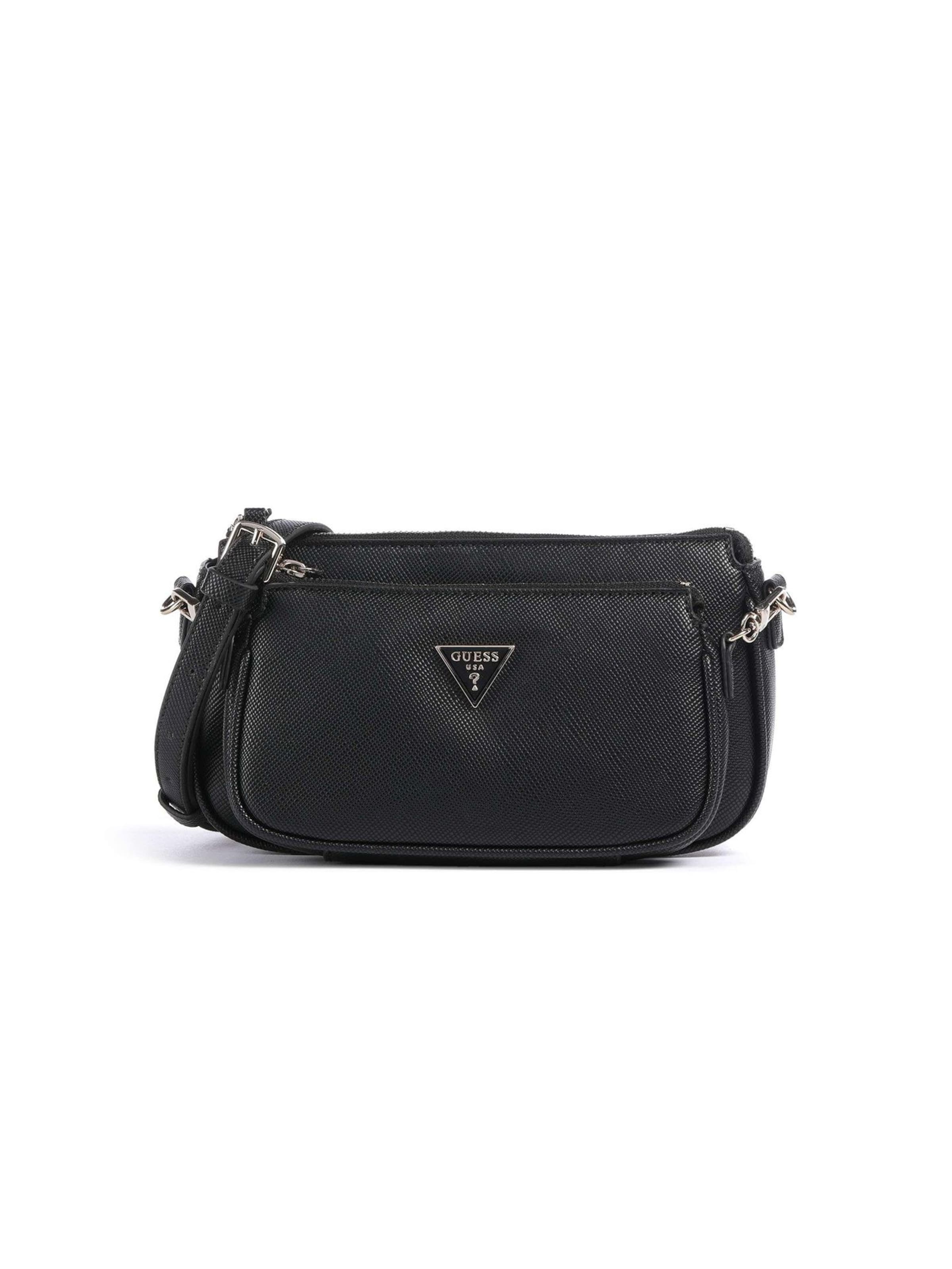 GUESS Schoudertas 'Noelle Ii Dbl' in Zwart: voorkant
