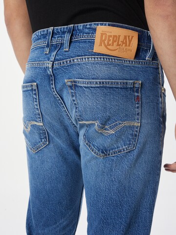 REPLAY Slimfit Jeans 'ANBASS' in Blau