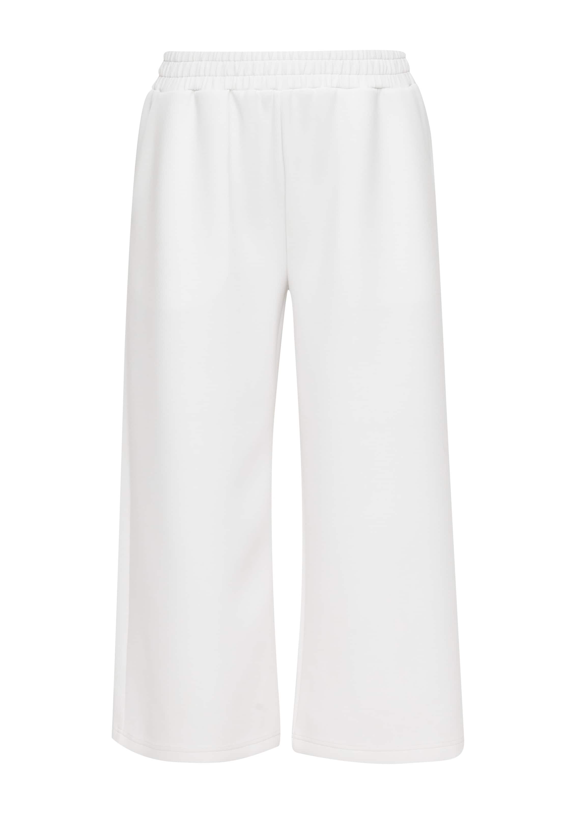 s.Oliver Wide leg Broek in Beige: voorkant