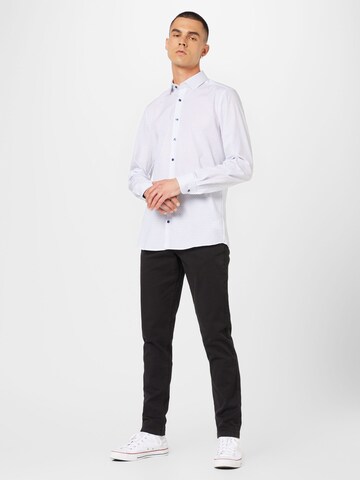OLYMP Slim fit Koszula 'Level 5' w kolorze biały