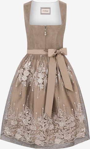 STOCKERPOINT Dirndl 'Sarah' in Brown: front