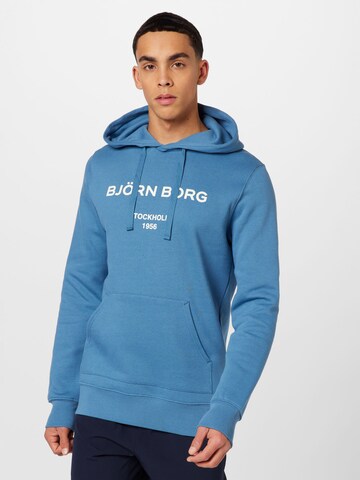 BJÖRN BORG Sport sweatshirt i blå: framsida