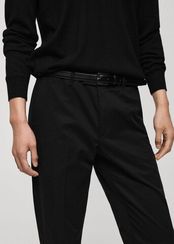 MANGO MAN Regular Pleated Pants 'Nicco' in Black