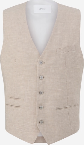 Gilet de costume s.Oliver BLACK LABEL en beige : devant