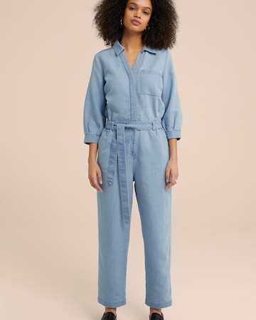 WE Fashion Jumpsuit in Blauw: voorkant