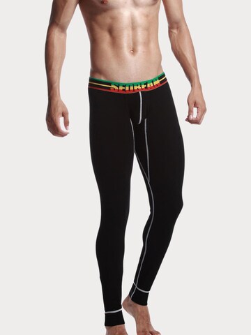 SEOBEAN Long Johns 'Classic Solid' in Black: front