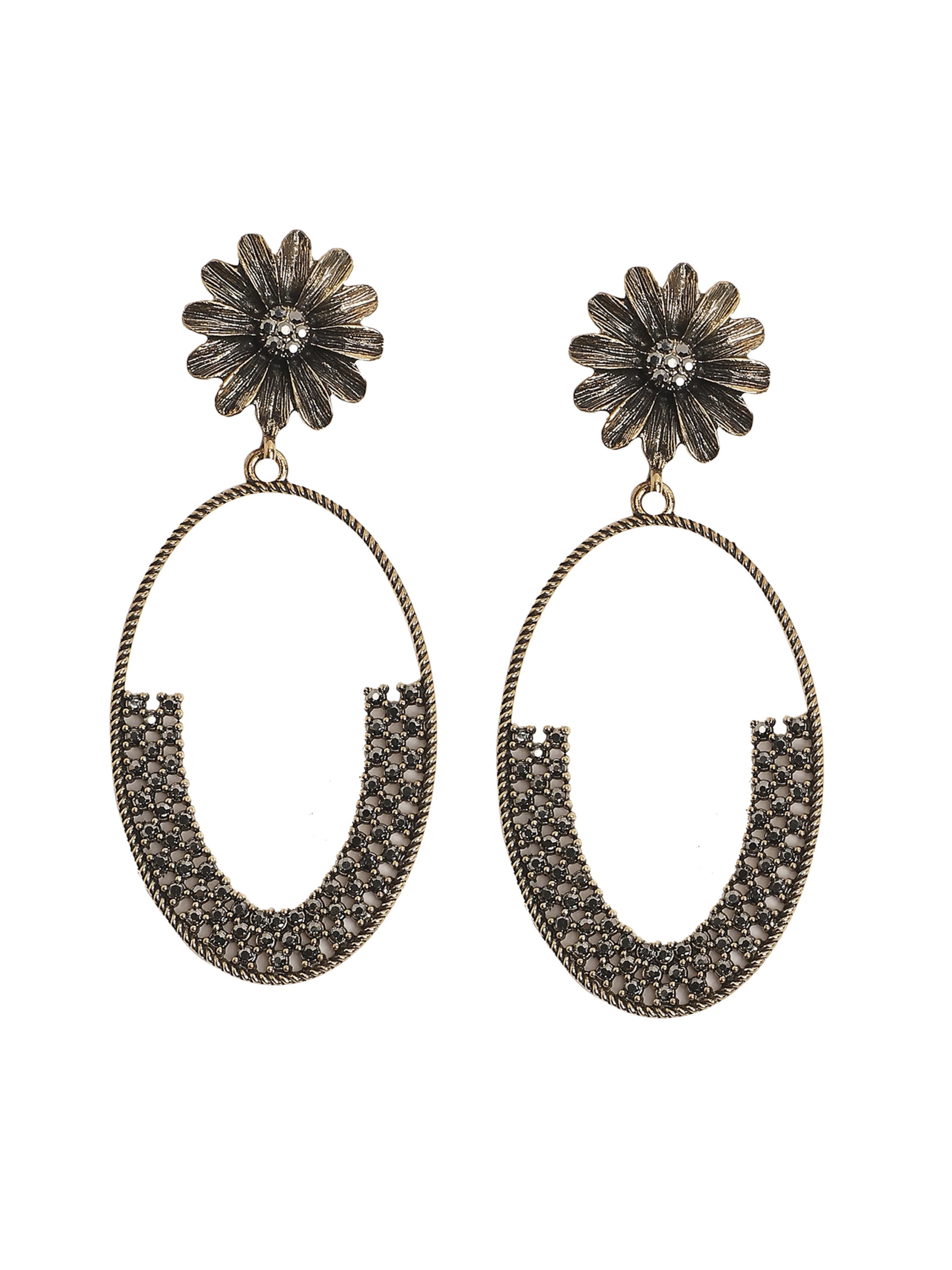 Boucles d'oreilles ' Lalla ' SOHI en argent : devant