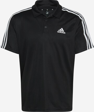 ADIDAS SPORTSWEAR Performance Shirt 'Primeblue Designed To Move 3-Stripes' in Black: front