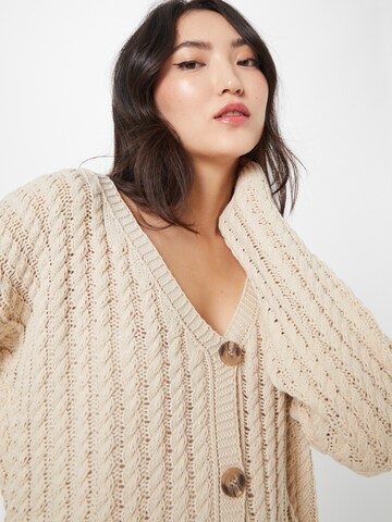 In The Style Knit Cardigan in Beige