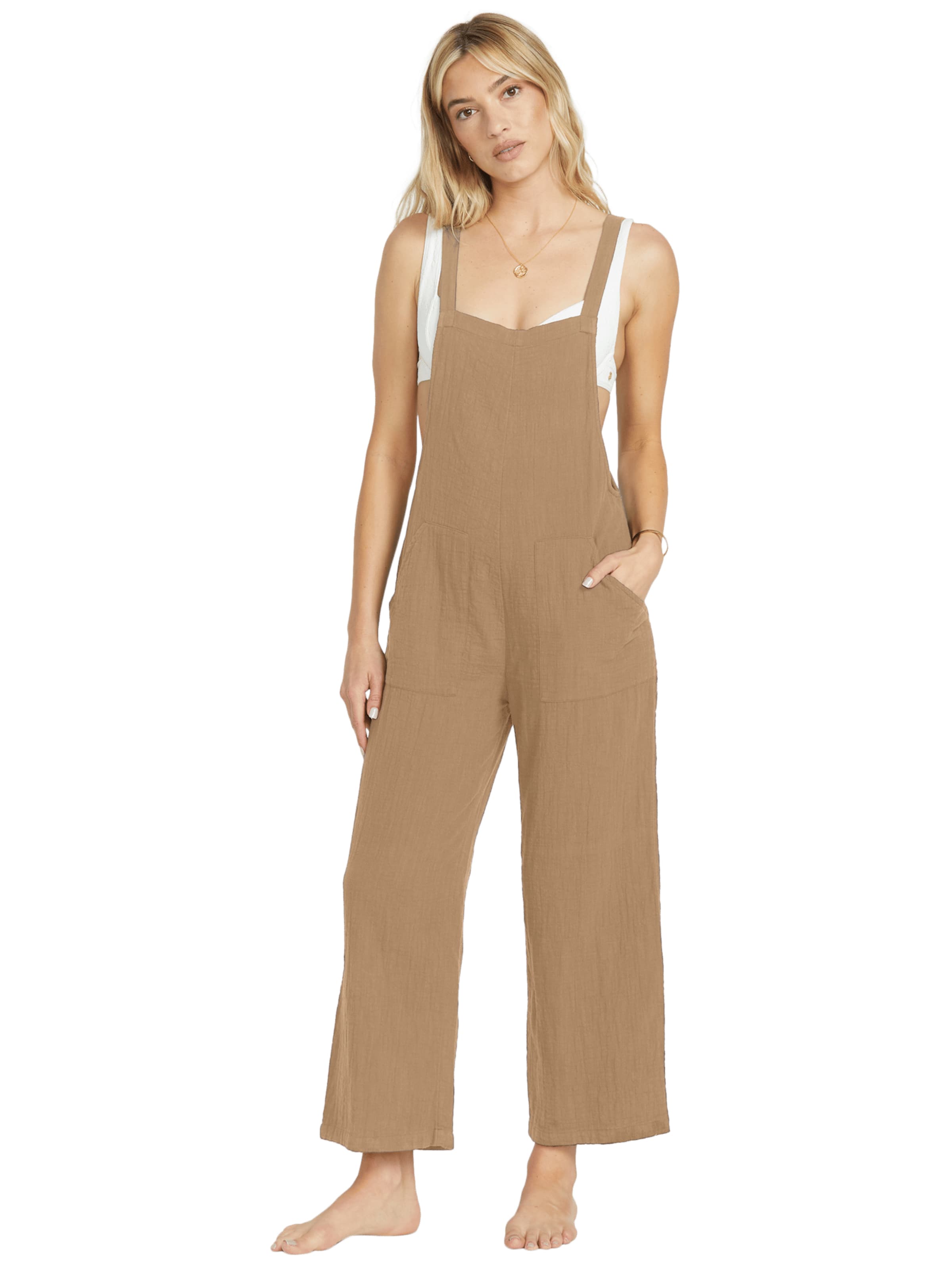 Salopette 'Pacific Time' BILLABONG en beige : devant