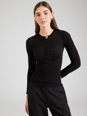 rosemunde - Camiseta 'Burlington' en negro: frente