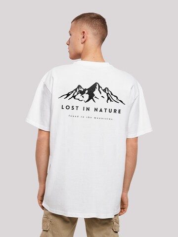 T-Shirt 'Lost in nature' F4NT4STIC en blanc : devant