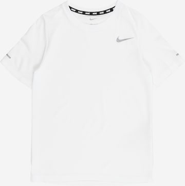 NIKE Funkcionális felső 'Miler' - fehér: elől