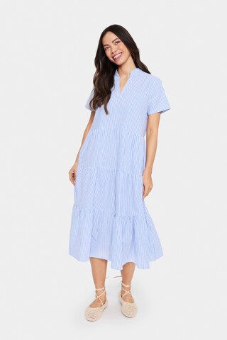 SAINT TROPEZ Jurk 'Elmiko' in Blauw: voorkant
