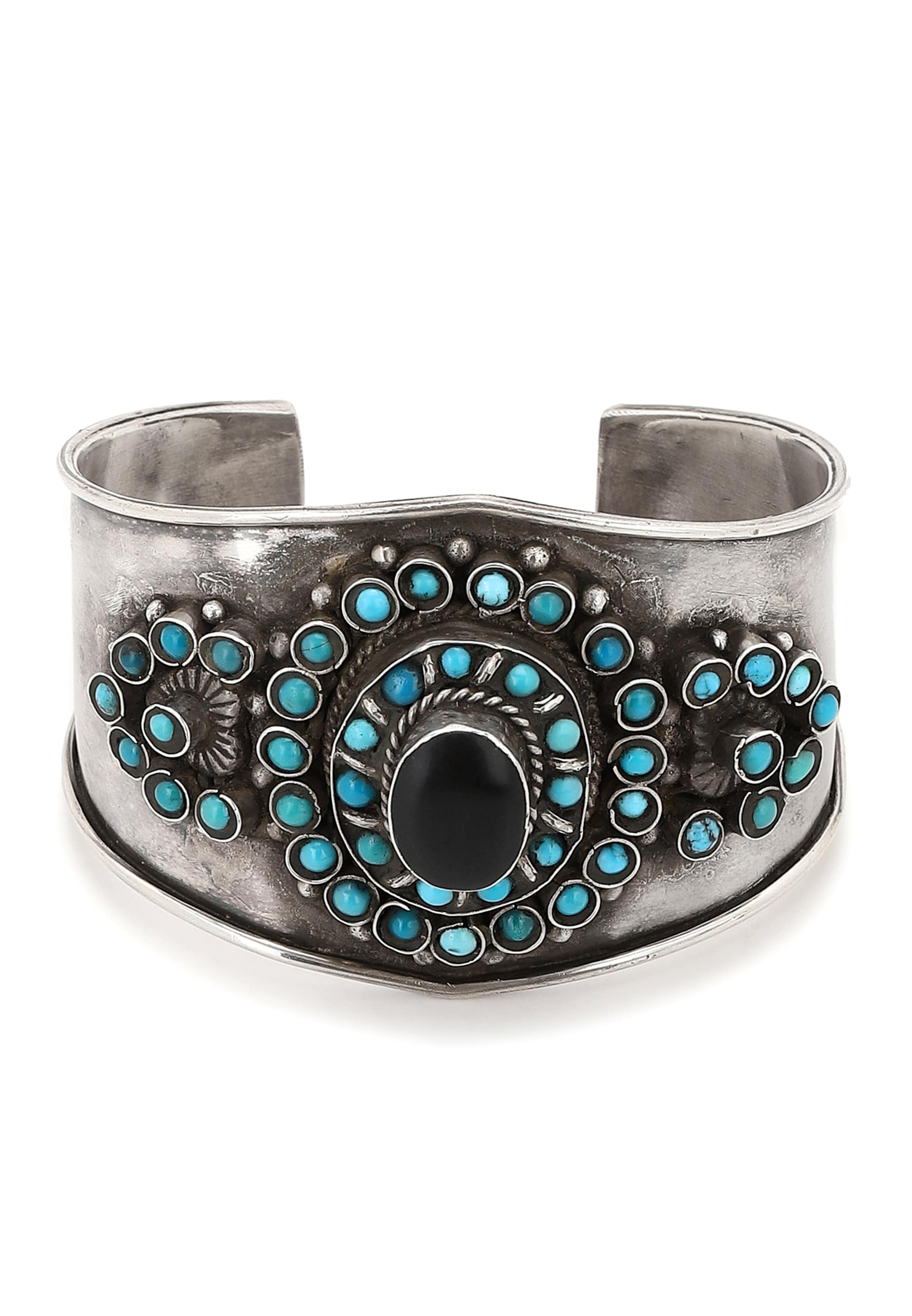 Gaya - Pulsera en plata: frente