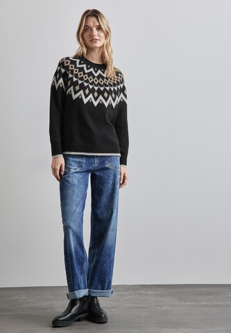 STREET ONE Pullover in Schwarz