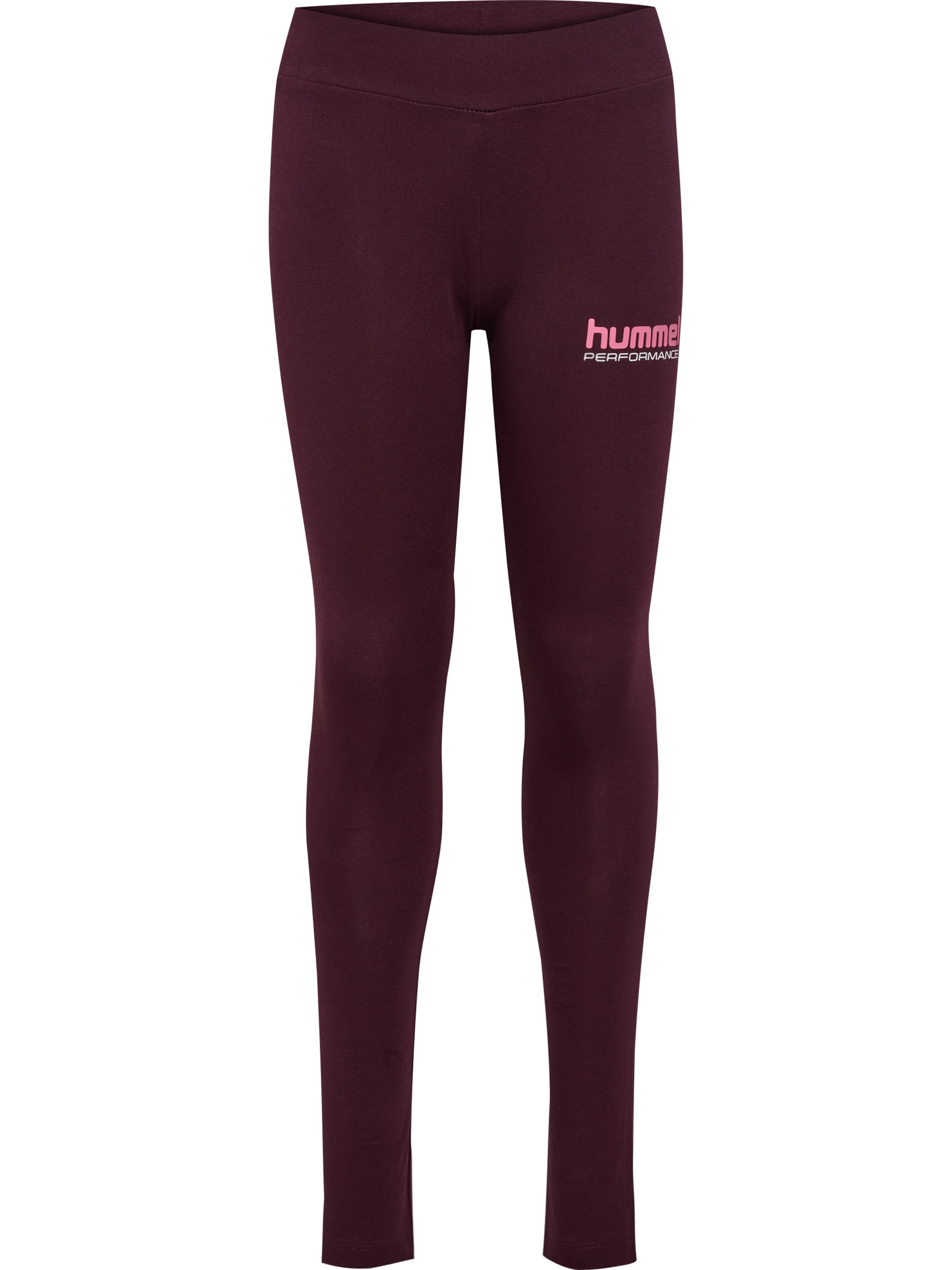 Hummel Slimfit Sportbroek in Rood: voorkant